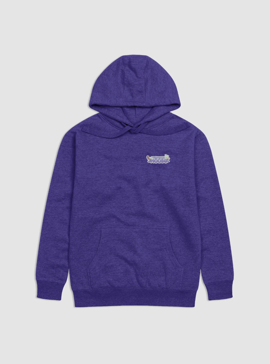A purple hoodie with the Telepathic Moose logo on it.